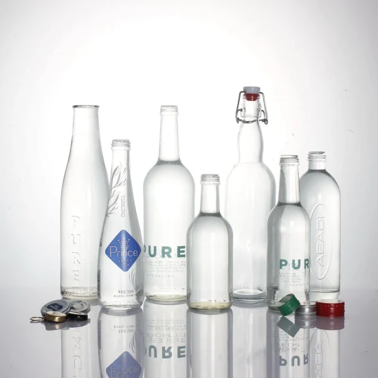 Botellas de vidrio clásicas con tapa abatible, botella de vidrio con tapa abatible con tapón para bebidas, aceite, vinagre, agua, jugo, vino Kombucha