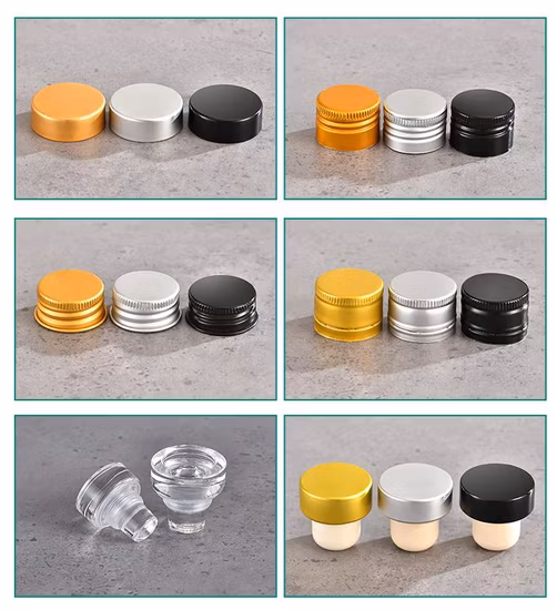 Botellas de vidrio para vinagre y aceite de vinagrera de especias con tapón de corchos de madera de silicona, artículos para el hogar anti