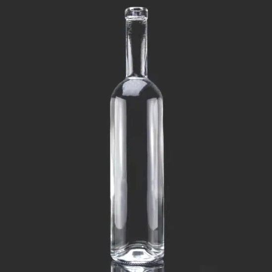 botellas de vidrio vacías del alcohol del tequila del vintage de lujo del pedernal alto de 700ml 750ml 1000ml