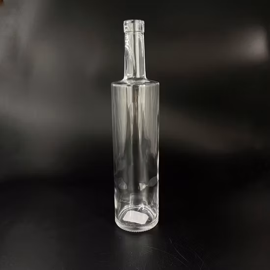 Alta calidad Super Flint redondo vacío 750 ml Vodka Whisky Gin Brandy Tequila Ron botellas de vidrio botella de licor de vidrio